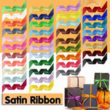 10mm Width Satin Hair Ribbon Wedding Party Decoration Gift Banquet 3m - Red - Front View