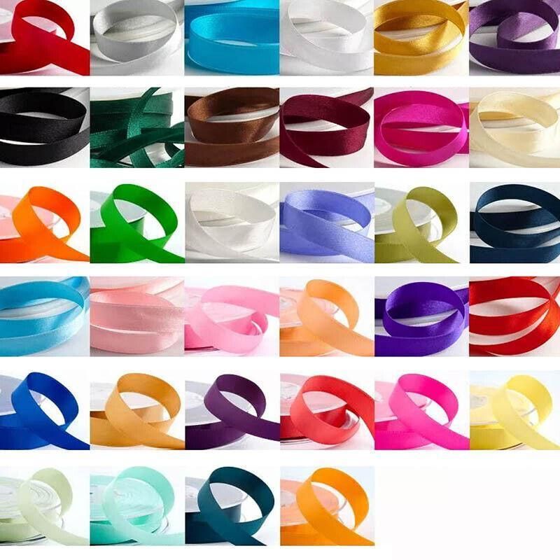 10mm Width Satin Hair Ribbon Wedding Party Decoration Gift Banquet 3m - Red