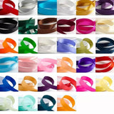 10mm Width Satin Hair Ribbon Wedding Party Decoration Gift Banquet 3m - Red - Side View