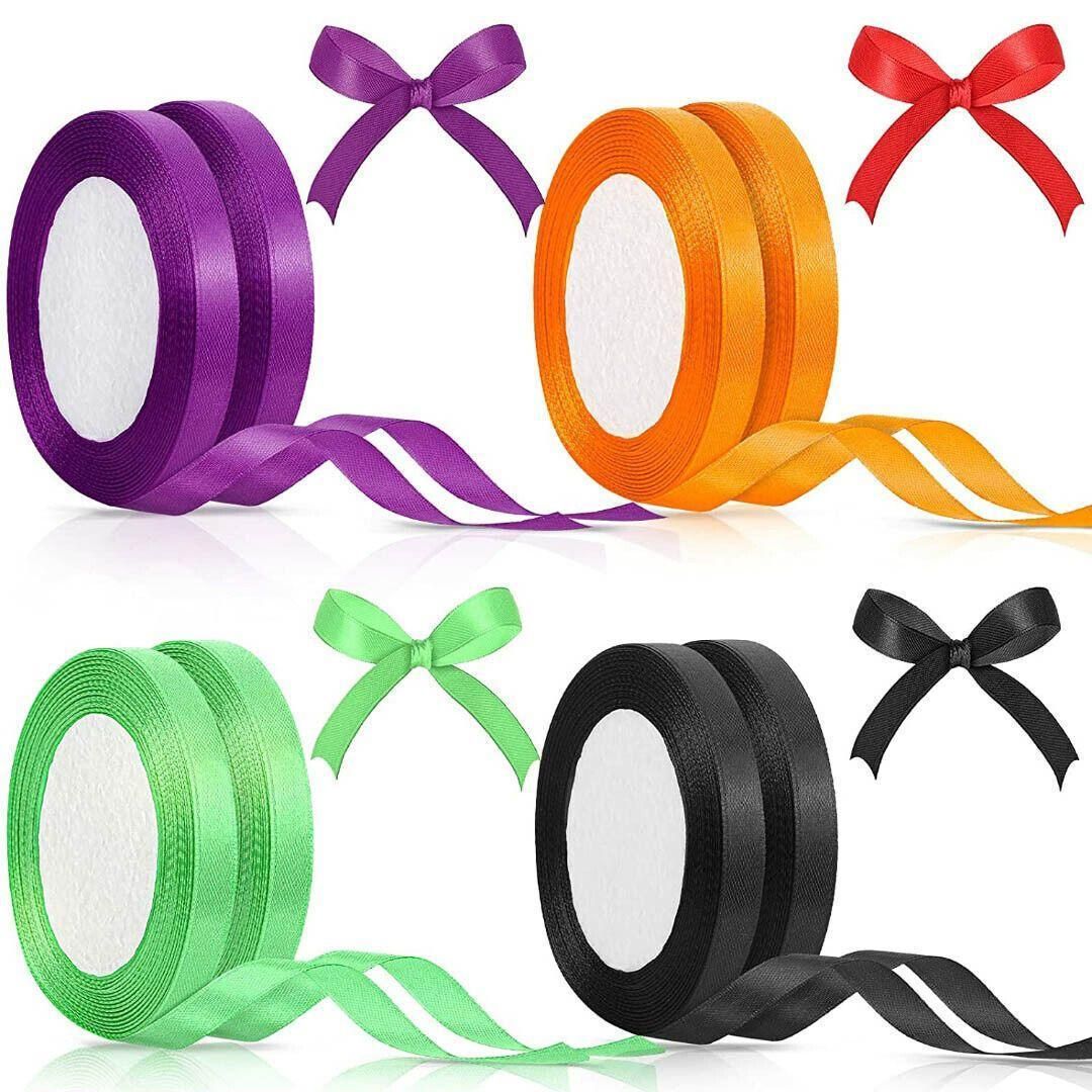 10mm Width Satin Hair Ribbon Wedding Party Decoration Gift Banquet 3m - Red