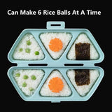 Triangle Onigiri Bento Compartment Lunch Box Portable Food Storage Container