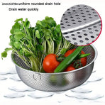 3-Piece Nested Drain Basket Set with Side Handles