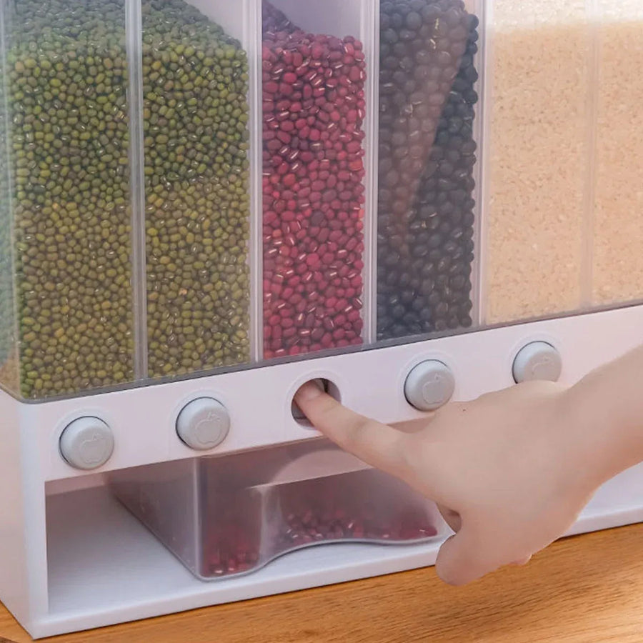 Wall-mounted Automatic Rice Dispenser Sealed Grain Plastic Storage Tank Grain