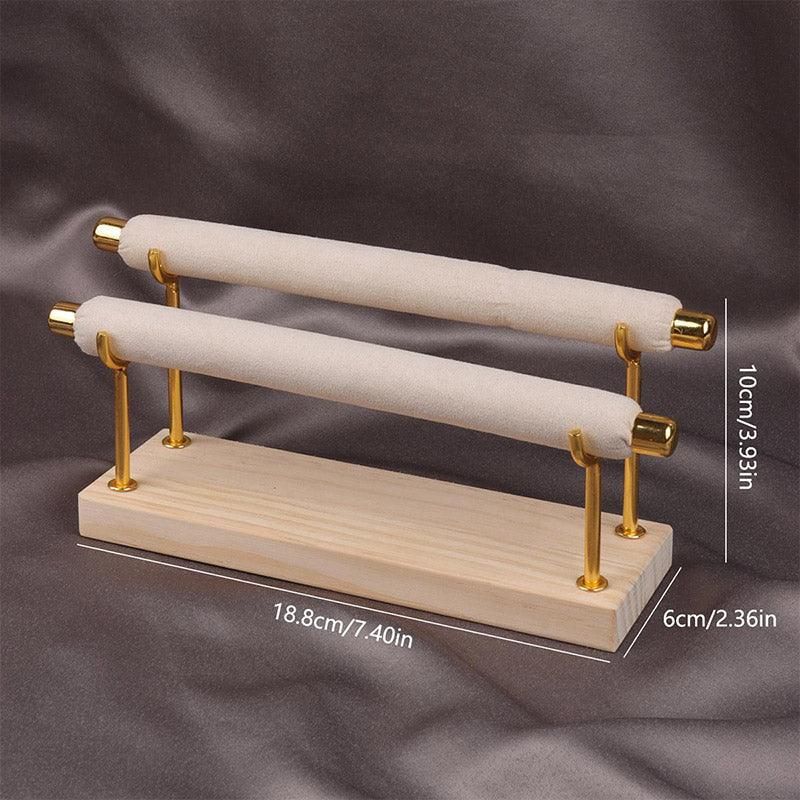 Simple Wooden Jewellery Organizer Rack Ring Display Stand for Rings Earrings - Single