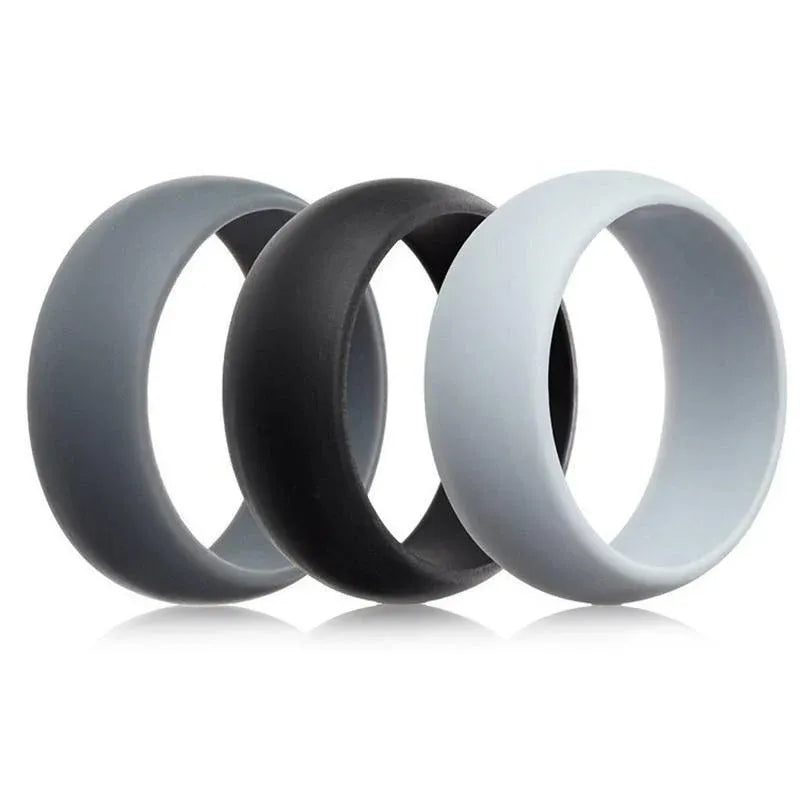 Silicone Rubber Ring Bands 3Pcs - 10