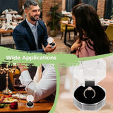 20pcs Acrylic Octagonal Jewelry Ring Earrings Box Transparent Display Cases - White - Top-Down View