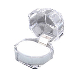 20pcs Acrylic Octagonal Jewelry Ring Earrings Box Transparent Display Cases - White - Rear View