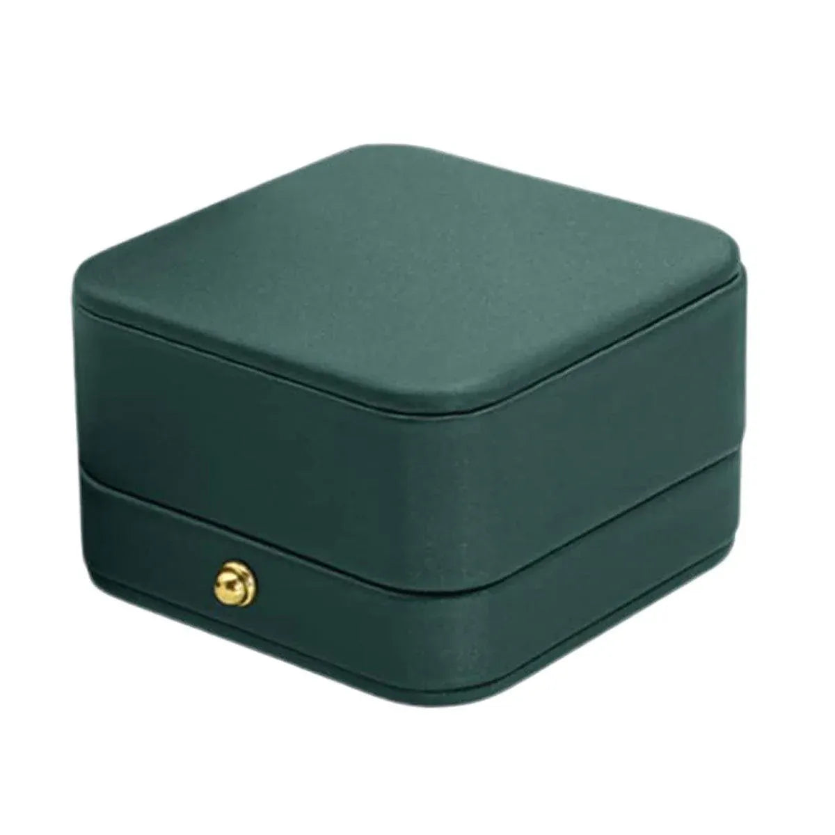 Dark Green Jewelry Box Ring Box Pair Compact Storage Box for Rings Accessories