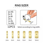 12PCS Ring Size Adjuster Set Invisible Plastic Resizer for Loose Rings Comfort Fit