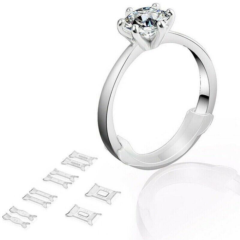 12PCS Ring Size Adjuster Set Invisible Plastic Resizer for Loose Rings Comfort Fit