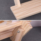 3 Tiers Wooden Earring Display Stand Holder Necklace Ring Counter Display - Top-Down View