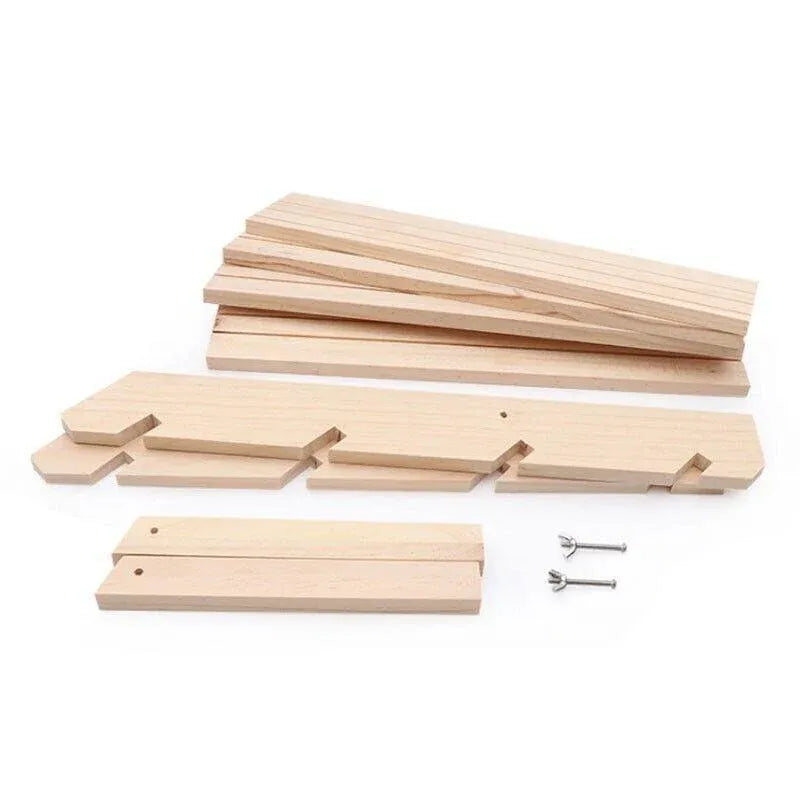 3 Tiers Wooden Earring Display Stand Holder Necklace Ring Counter Display