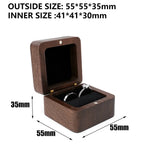 Wooden Ring Box for Engagement Proposal or Jewellery Storage 55×55×35mm