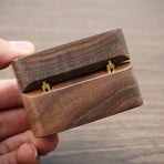 Wooden Ring Box for Engagement Proposal or Jewellery Storage 55×55×35mm