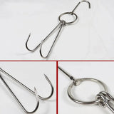 10PCS Stainless Steel Roast Duck Hooks Duty Double Hooks for Chicken Meat Goose - Extra Image