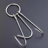 10PCS Stainless Steel Roast Duck Hooks Duty Double Hooks for Chicken Meat Goose - Extra Image