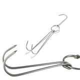 10PCS Stainless Steel Roast Duck Hooks Duty Double Hooks for Chicken Meat Goose - Extra Image