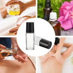 16X Clear Glass Roll On Bottle 30ml Extra Large Roller Ball Perfume Oil Underarm