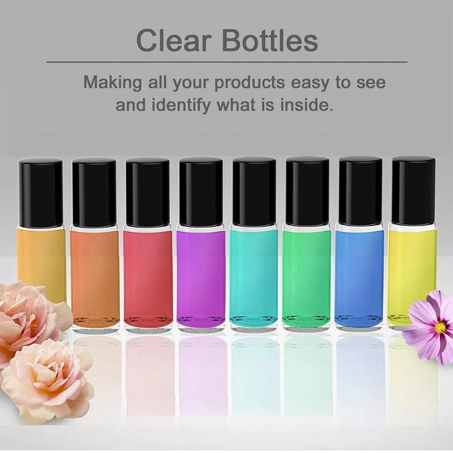 16X Clear Glass Roll On Bottle 30ml Extra Large Roller Ball Perfume Oil Underarm