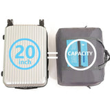 Nylon Waterproof Collapsible Travel Bag Large Suitcase Clothing Organizer - Green - Rear View