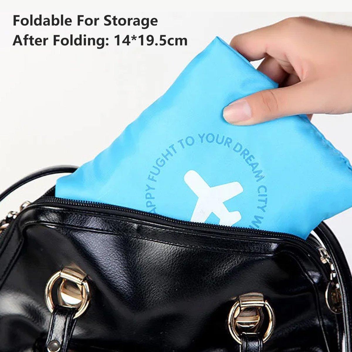 Nylon Waterproof Collapsible Travel Bag Large Suitcase Clothing Organizer - Green