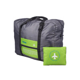 Nylon Waterproof Collapsible Travel Bag Large Suitcase Clothing Organizer - Green - Close-Up Angle