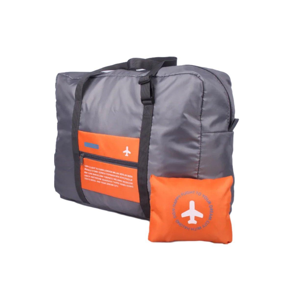 Nylon Waterproof Collapsible Travel Bag Large Suitcase Clothing Organizer - Green