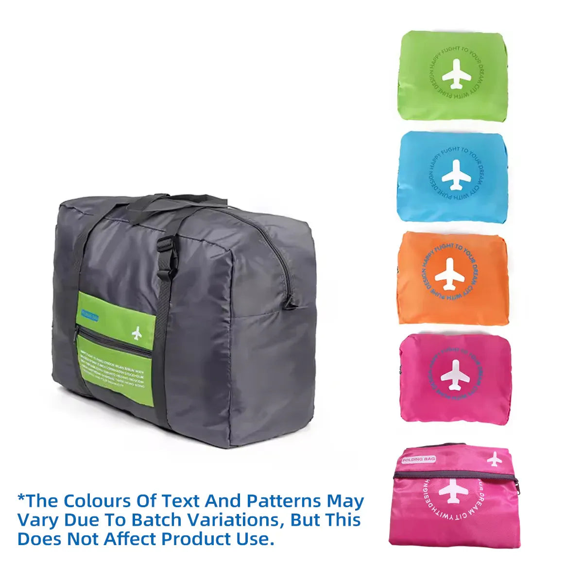 Nylon Waterproof Collapsible Travel Bag Large Suitcase Clothing Organizer - Orange