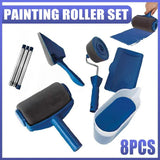8Pcs/Set Pro Paint Roller Brush Handle Flocked Edger Wall Painting Hand Tool - Extra Image
