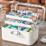 Household Transparent First Aid Kit Multi Layer Medical Storage Box Organizer - Extra Image