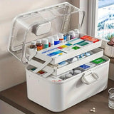 Household Transparent First Aid Kit Multi Layer Medical Storage Box Organizer - Extra Image