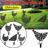 Garden Ornaments Chicken Yard Art Garden Backyard Lawn Decor Gift Easter Deco - A