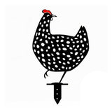 Garden Ornaments Chicken Yard Art Garden Backyard Lawn Decor Gift Easter Deco - A - Front View