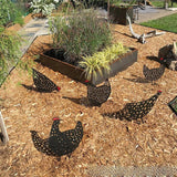 Garden Ornaments Chicken Yard Art Garden Backyard Lawn Decor Gift Easter Deco - B - 45-Degree Angle