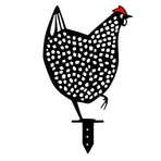 Garden Ornaments Chicken Yard Art Garden Backyard Lawn Decor Gift Easter Deco - C