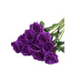 10pcs Artificial Silk Simulation Rose Flowers - Wedding Party Home Decorations - Purple