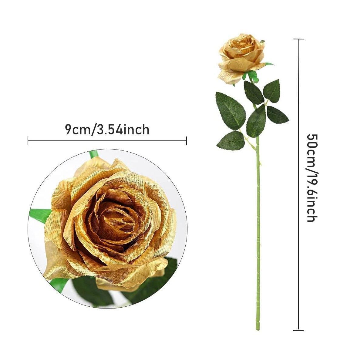 10pcs Artificial Silk Simulation Rose Flowers - Wedding Party Home Decorations - Purple