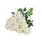 10pcs Artificial Silk Simulation Rose Flowers - Wedding Party Home Decorations - White