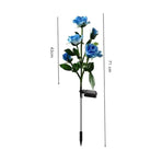 5 LED Solar Rose Flower Stake Lights Outdoor Garden Pathway Decoration Lamp