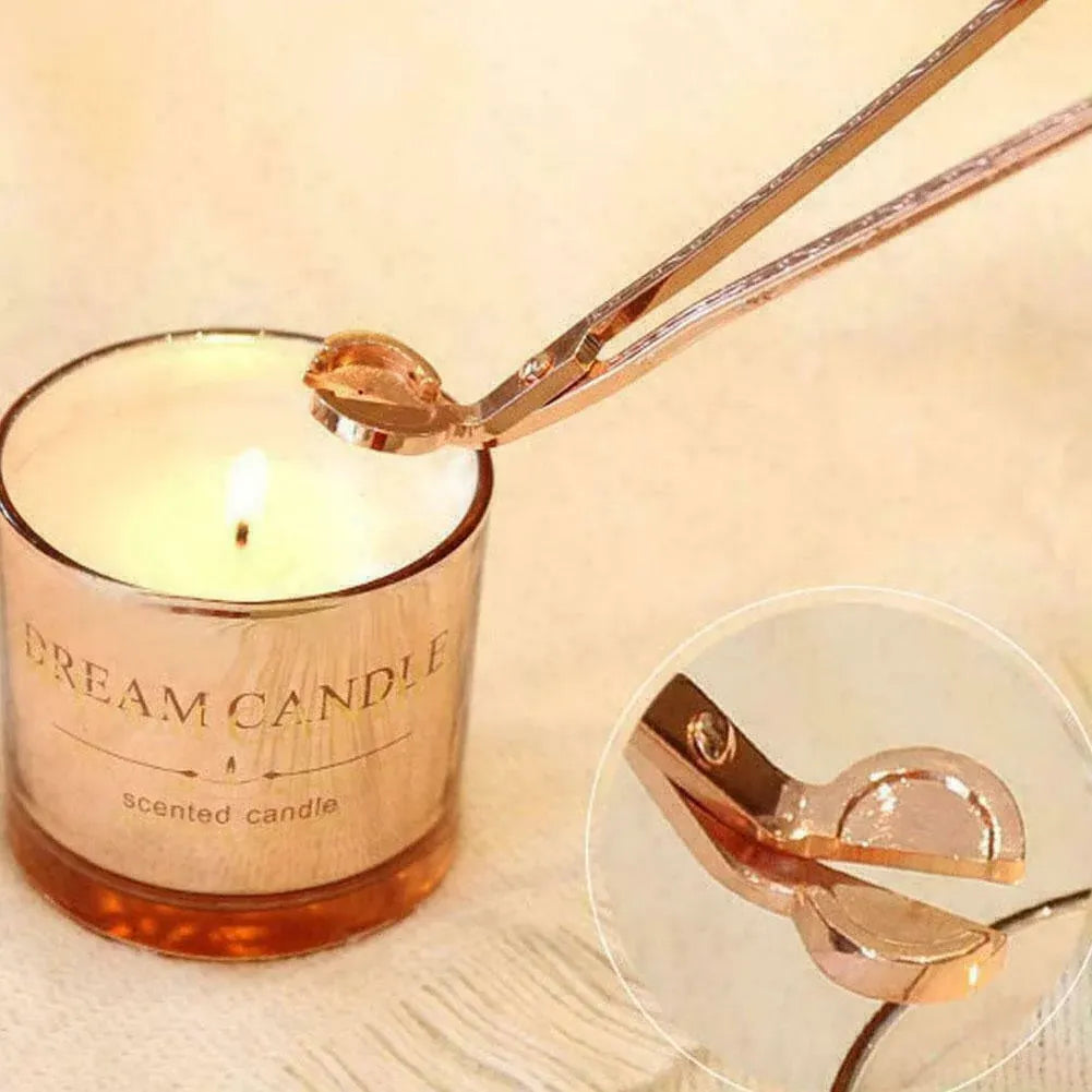 Rose Gold Candle Wick Trimmer Scissors Stainless Steel Candle Cutter Snuffers Au