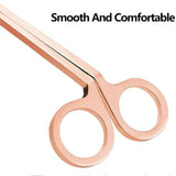 Rose Gold Candle Wick Trimmer Scissors Stainless Steel Candle Cutter Snuffers Au - Rear View