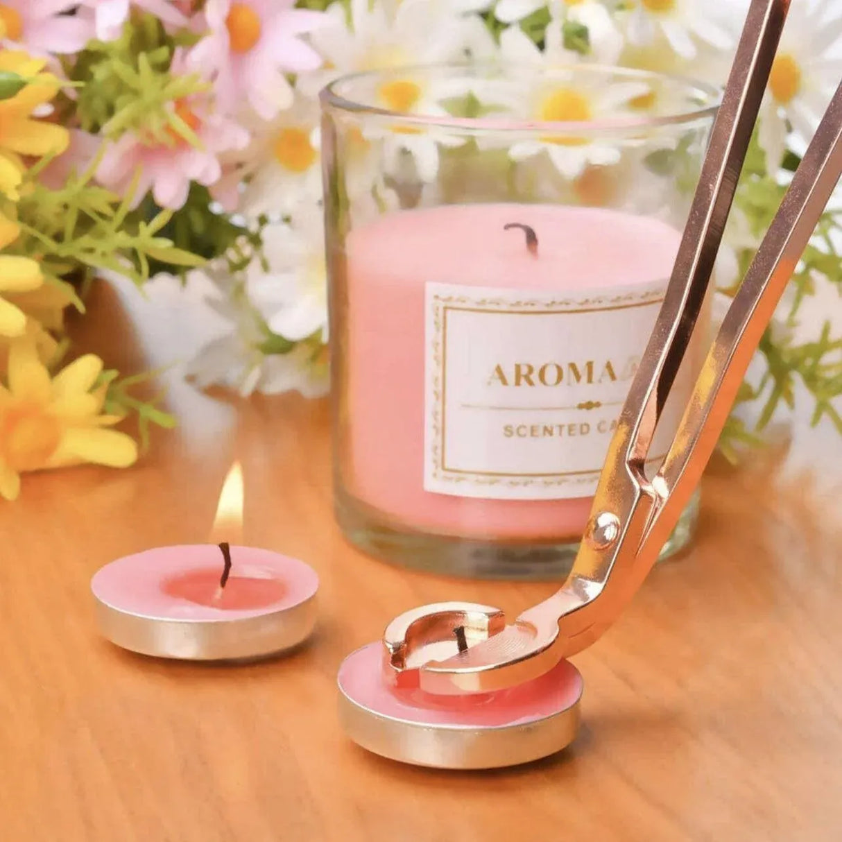 Rose Gold Candle Wick Trimmer Scissors Stainless Steel Candle Cutter Snuffers Au