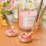 Rose Gold Candle Wick Trimmer Scissors Stainless Steel Candle Cutter Snuffers Au - Close-Up Angle