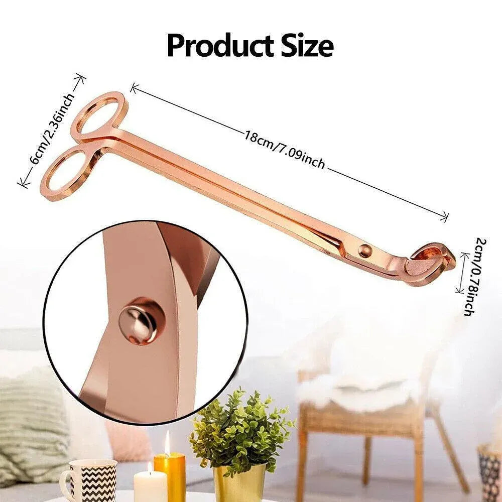 Rose Gold Candle Wick Trimmer Scissors Stainless Steel Candle Cutter Snuffers Au