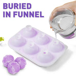 Large Ice Cube Tray Rose Maker Silicone Mold Whiskey Chocolate Jelly Mould DIY - Black