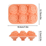 Large Ice Cube Tray Rose Maker Silicone Mold Whiskey Chocolate Jelly Mould DIY - Purple - Side View