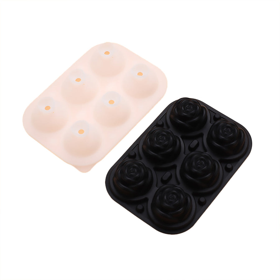 Large Ice Cube Tray Rose Maker Silicone Mold Whiskey Chocolate Jelly Mould DIY - Purple
