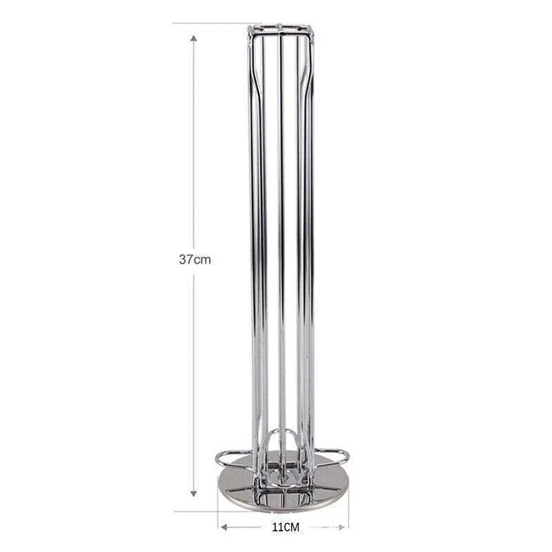 40 Capsules Rotating Coffee Pod Holder Rack for Nespresso Chrome Countertop Stand