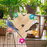 Rotating Wooden Bird Toy Parrot Ferris Wheel Cage Play Stand Turntable Spinner - Extra Image