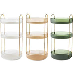 Rotating Cosmetic Organiser Home Storage Shelf Box for Makeup and Beauty Product - White